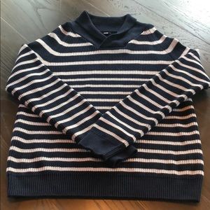 NWOT Awesome H&M Blue/Wt Striped Sweater XL